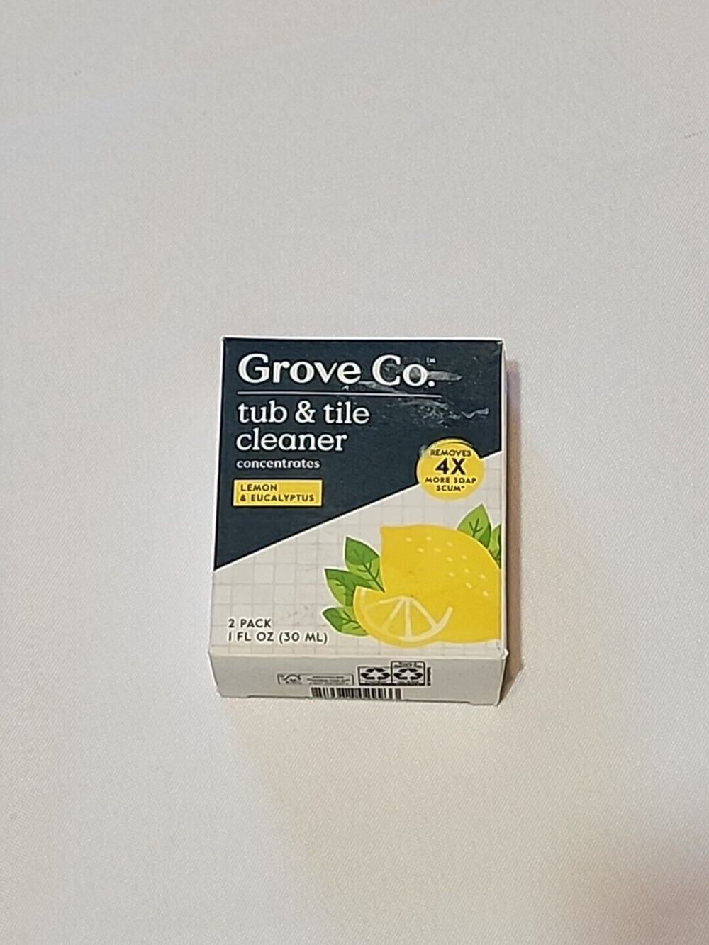 Grove Co. Tub & Tile Cleaner Concentrates Lemon & Eucalyptus 2 Pack 1 fl. oz.